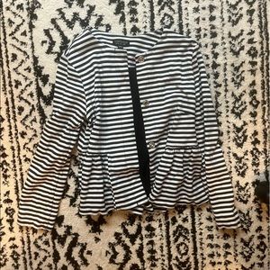 Topshop Striped Blazer Size: S